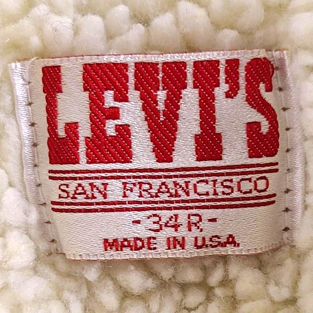 LEVI'S VINTAGE TRUCKER MEN'S BOYS DENIM RARE JACKET 34 R EXTRA SMALL, ADULT - Picture 7 of 7